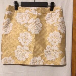 ESSENTIEL  Antwerp Gold and cream Brocade mini skirt SZ 38